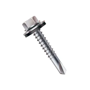 #10 x 1-1/2" Sealing Washer Head Self-Drilling Screws SS 2500 pack