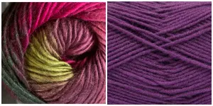 (100% Acrylic) DARK PURPLE   CALLA LILY Embossed Natura Gloves KIT