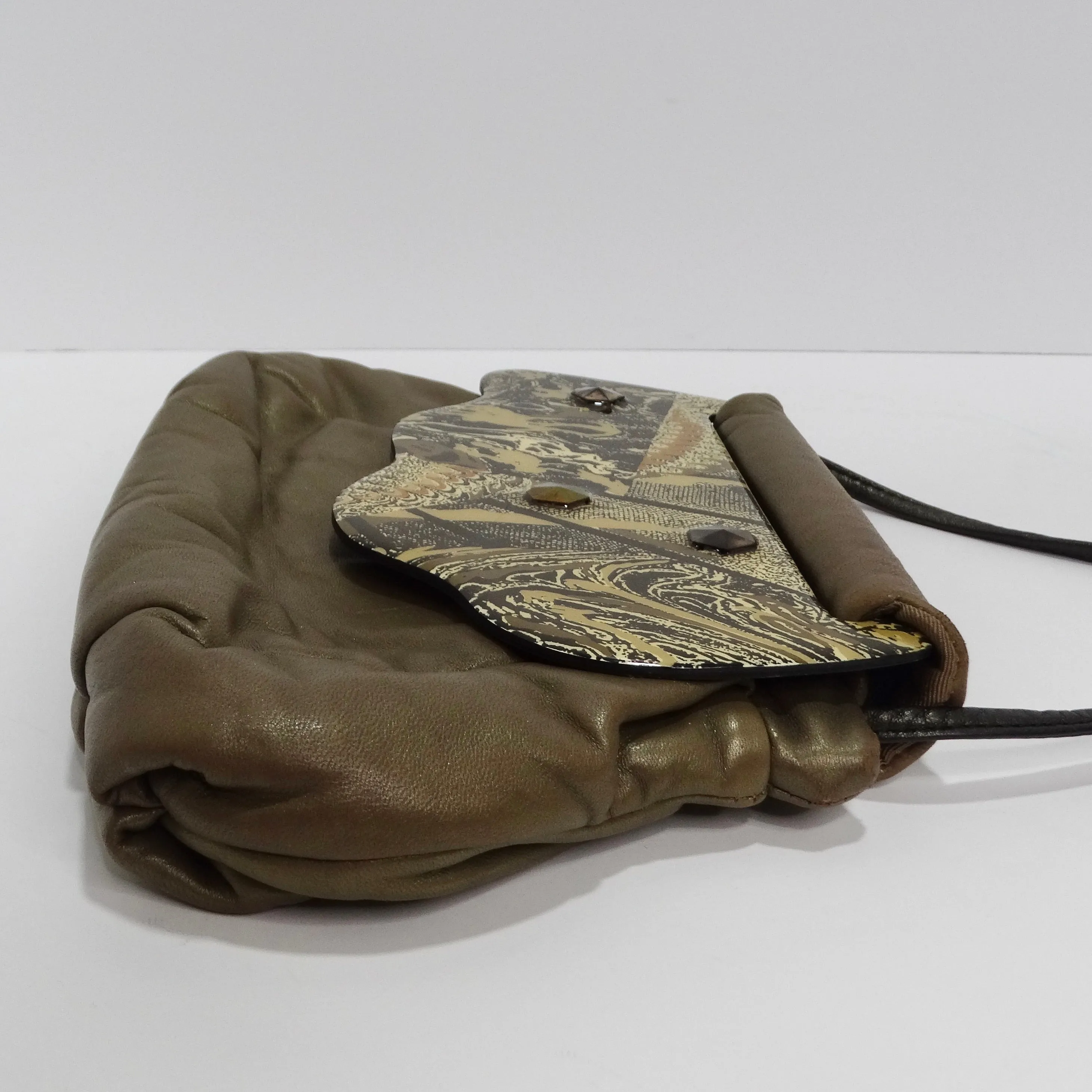 1980S Brown Enamel Clutch