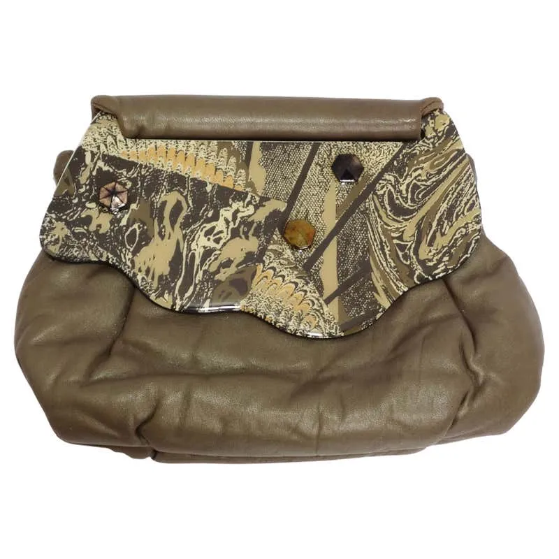 1980S Brown Enamel Clutch