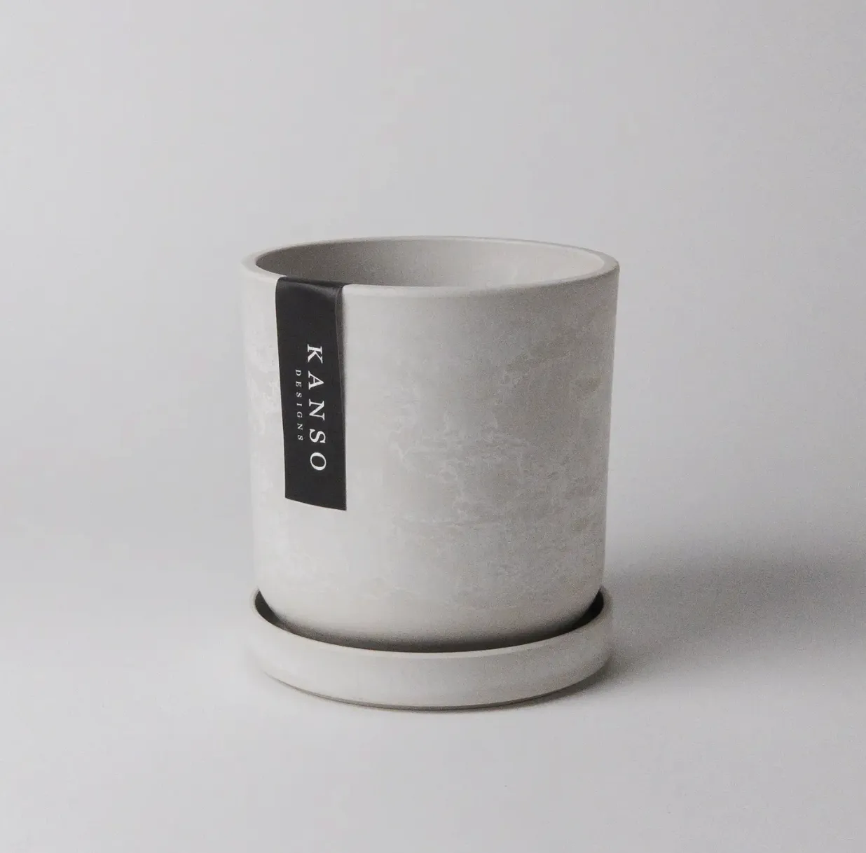 4 inch Recycled Planter White Stone