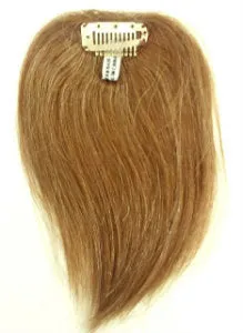 6" Straight Hair Clip On Human Hair Piece, Clip In Bangs, Volumizer