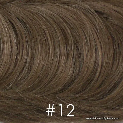 6" Straight Hair Clip On Human Hair Piece, Clip In Bangs, Volumizer