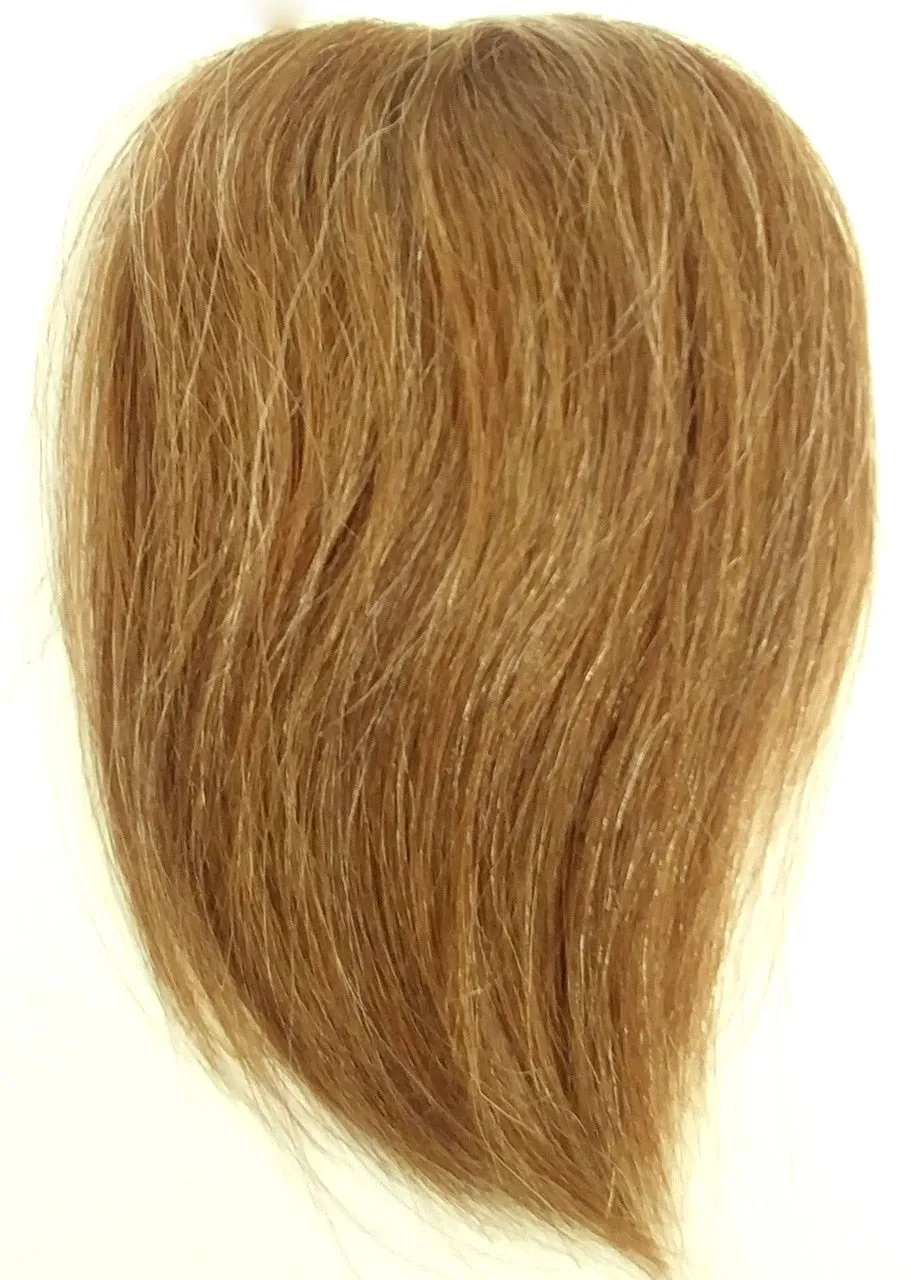 6" Straight Hair Clip On Human Hair Piece, Clip In Bangs, Volumizer