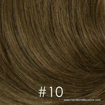 6" Straight Hair Clip On Human Hair Piece, Clip In Bangs, Volumizer