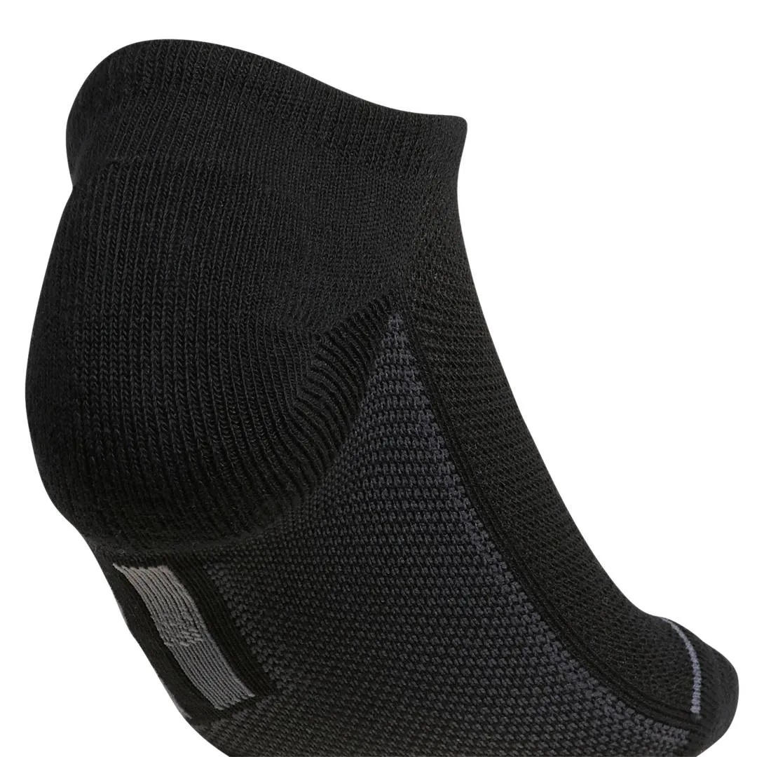adidas Women's Superlite 3 Stripe No-Show Socks 3 Pack (Black/White/Grey)