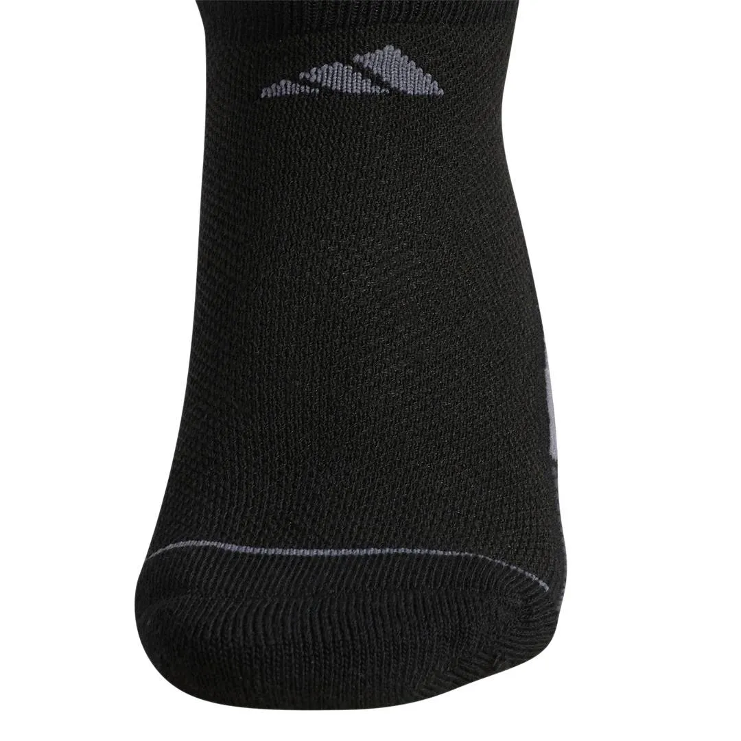adidas Women's Superlite 3 Stripe No-Show Socks 3 Pack (Black/White/Grey)