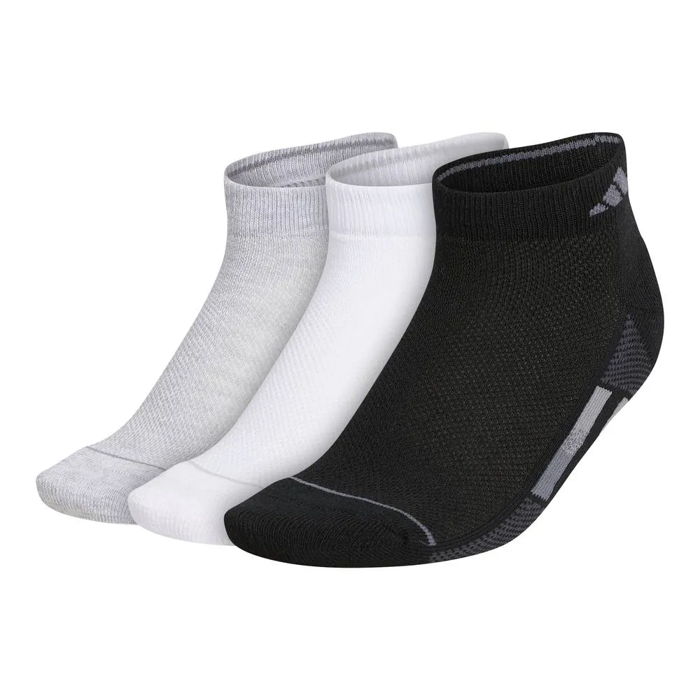 adidas Women's Superlite Low-Cut Socks 3 Pack (Black/White/Grey)