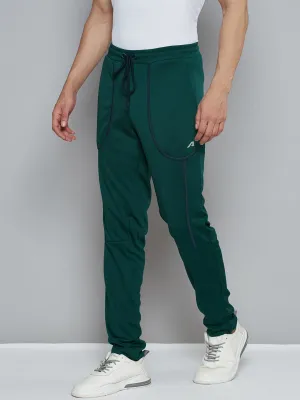 Alcis Men Green Solid Slim Fit Running Track Pants