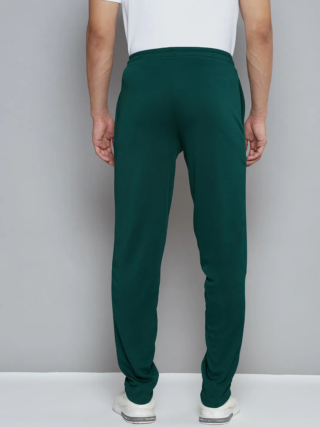 Alcis Men Green Solid Slim Fit Running Track Pants