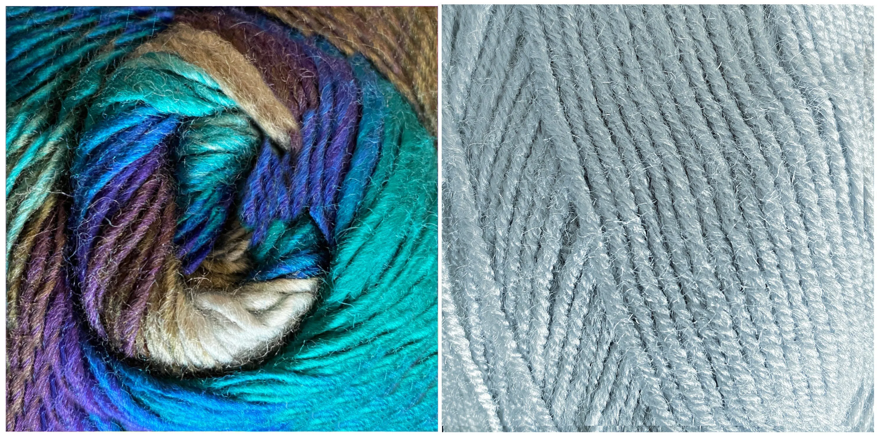 ALL BLUES   HEAVENLY BLUE - Falling Leaves Scarf YARN KIT