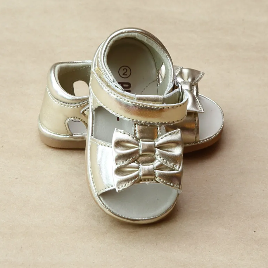 Angel Baby Girls Double Bow Sandal