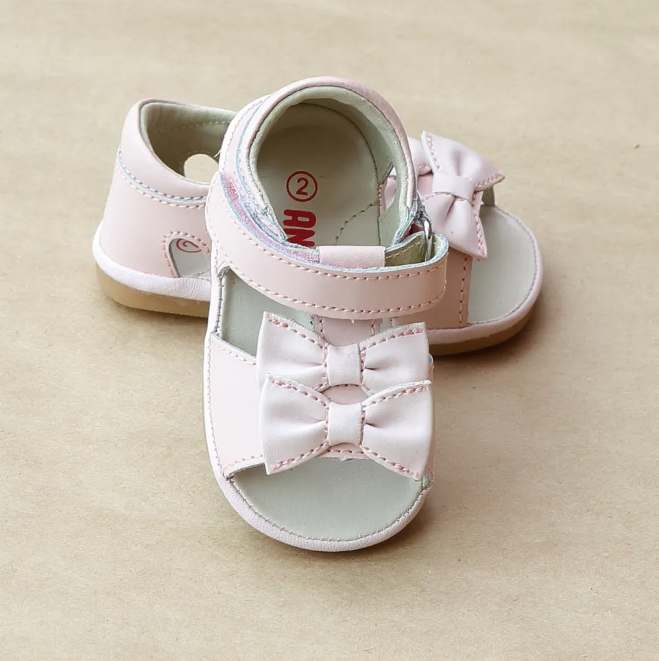 Angel Baby Girls Double Bow Sandal