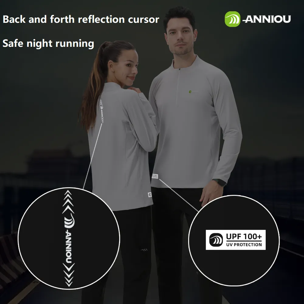 Anniou UV Sun Protection Half Zip Up Sweatshirt