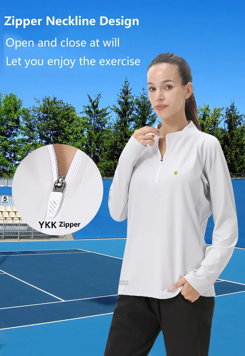 Anniou UV Sun Protection Half Zip Up Sweatshirt