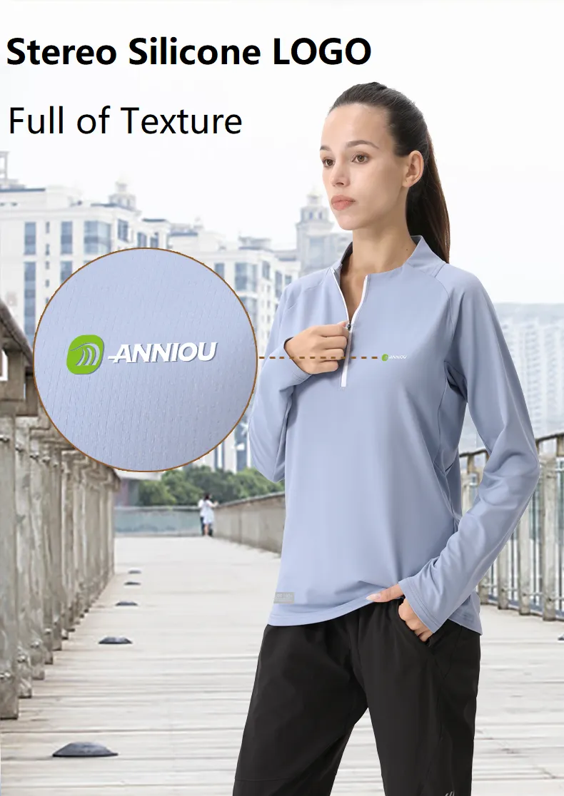 Anniou UV Sun Protection Half Zip Up Sweatshirt