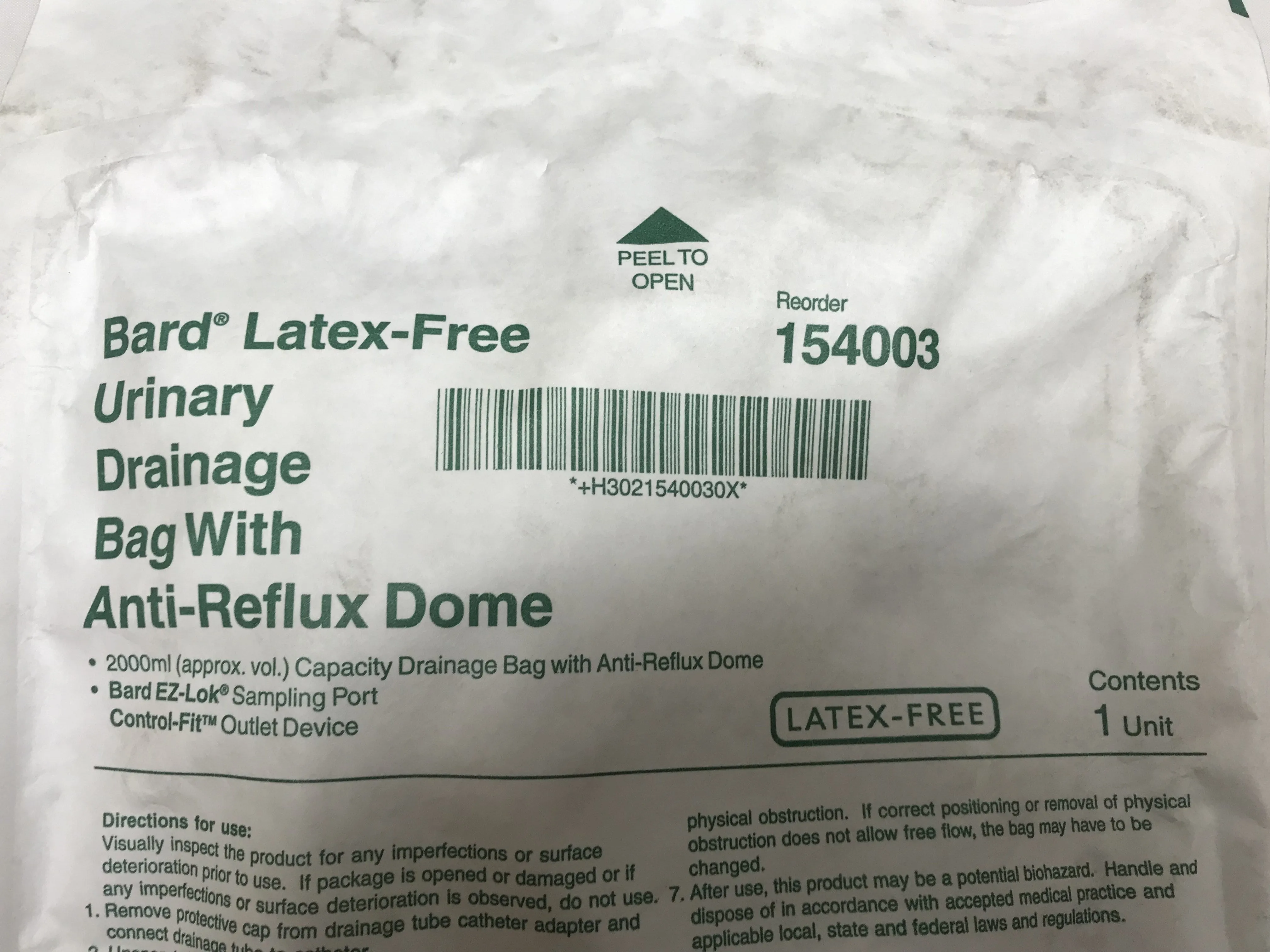 Bard Latex-Free Urinary Drainage Bag