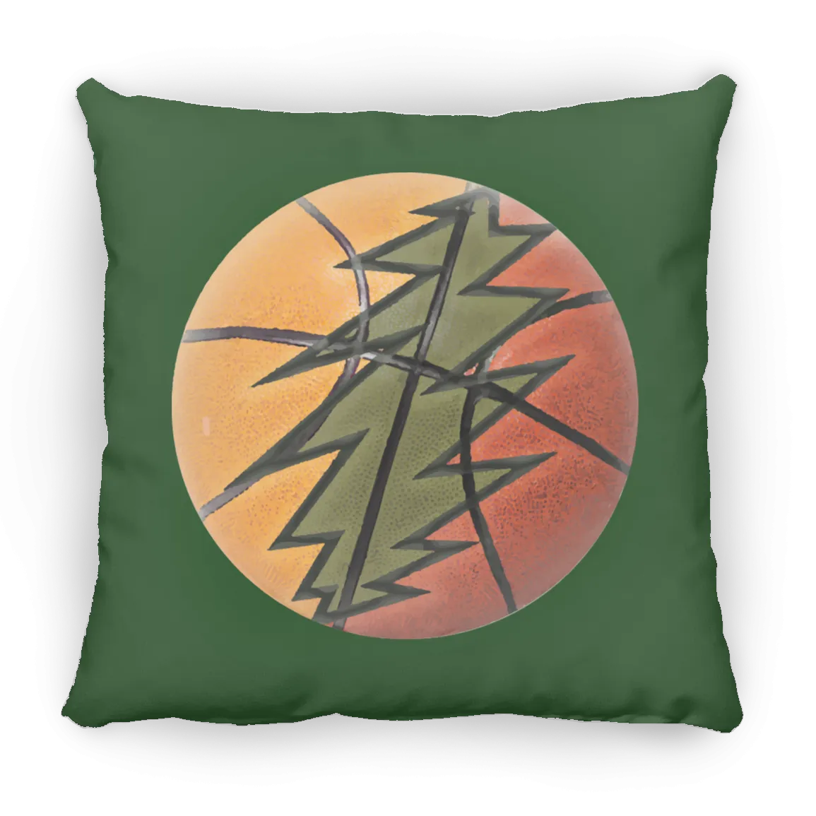 Basketball Bolt - Large Square Pillow