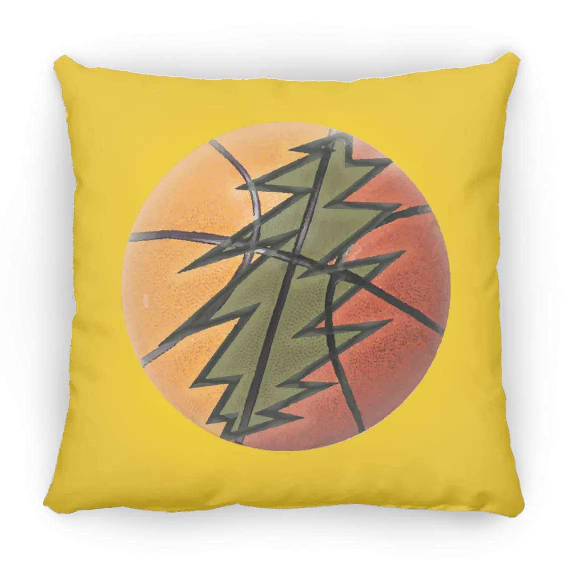 Basketball Bolt - Large Square Pillow
