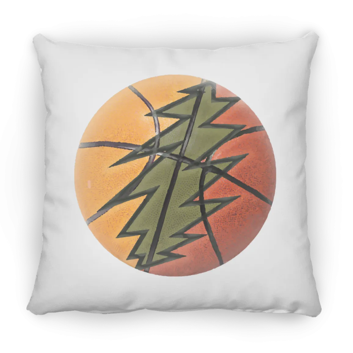 Basketball Bolt - Large Square Pillow