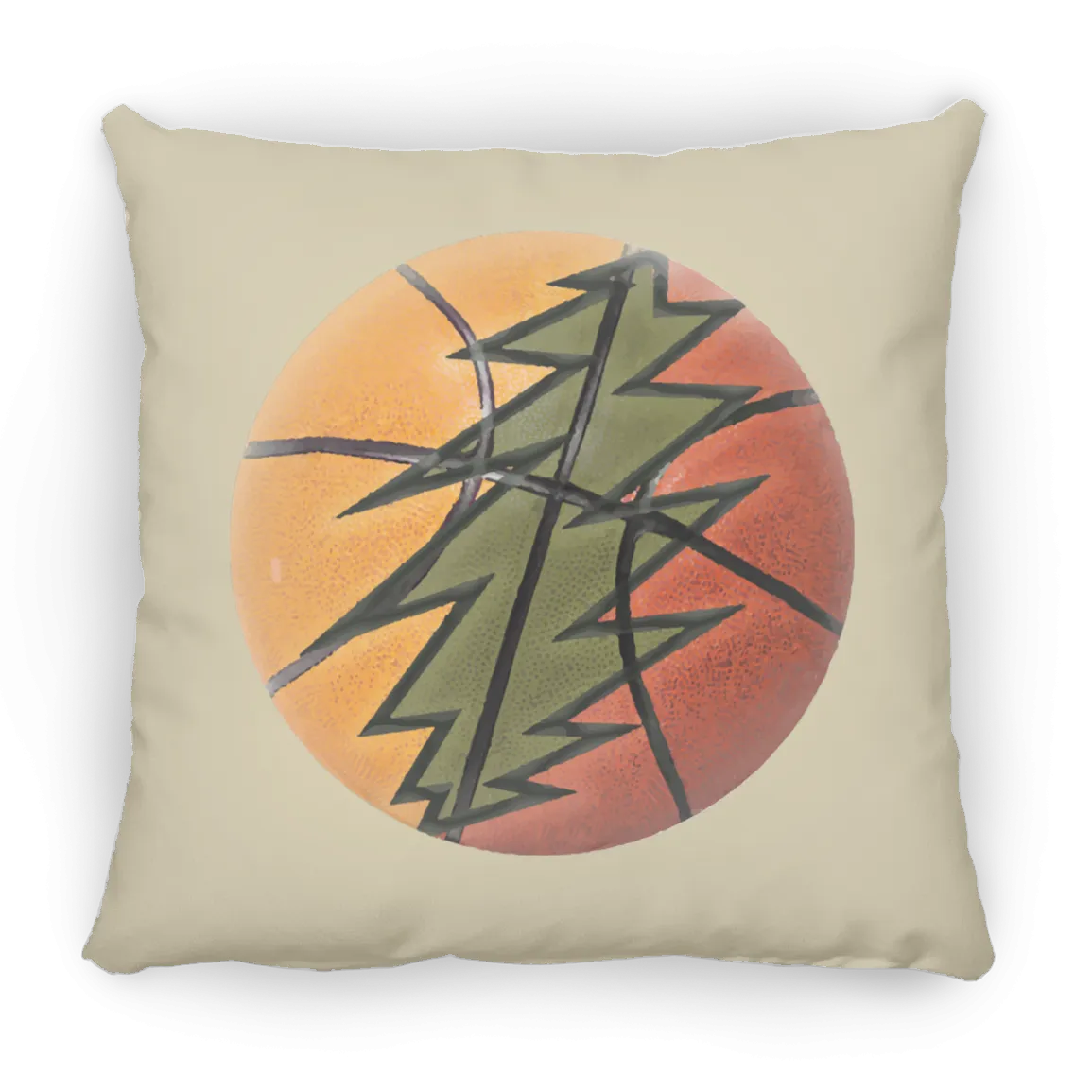 Basketball Bolt - Large Square Pillow