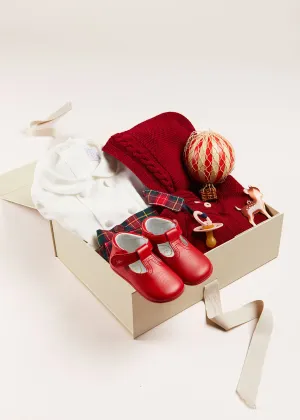 Belgravia Tartan Baby Boy Gift Set in Red