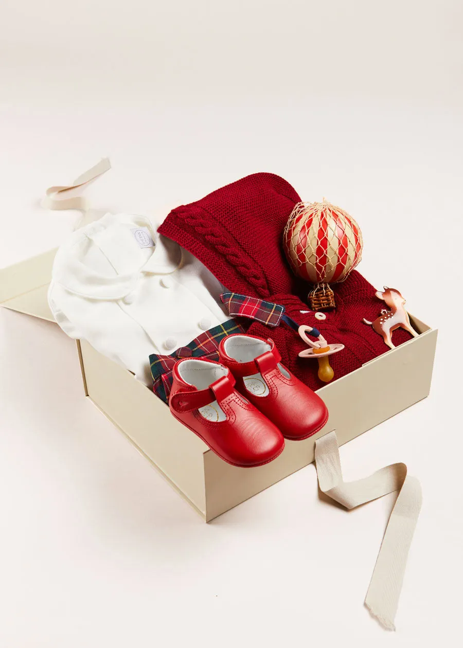 Belgravia Tartan Baby Boy Gift Set in Red