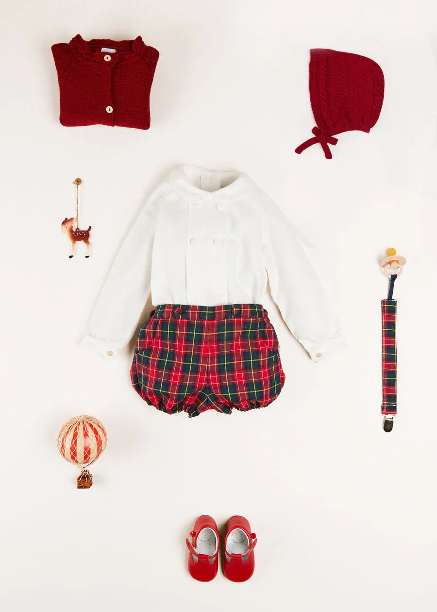 Belgravia Tartan Baby Boy Gift Set in Red