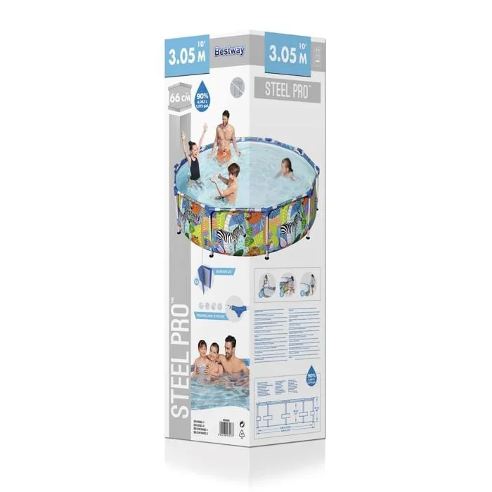 Bestway Frame Pool Wild Print 3.05 m x 66 cm 56985