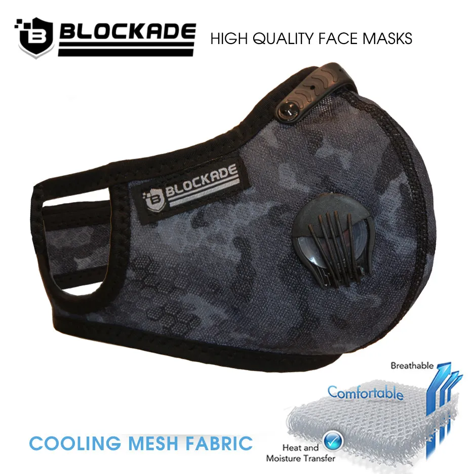 Blockade Face Mask Cool Mesh with replaceable filter  - Free Shipping - Free Pickup - In Stock