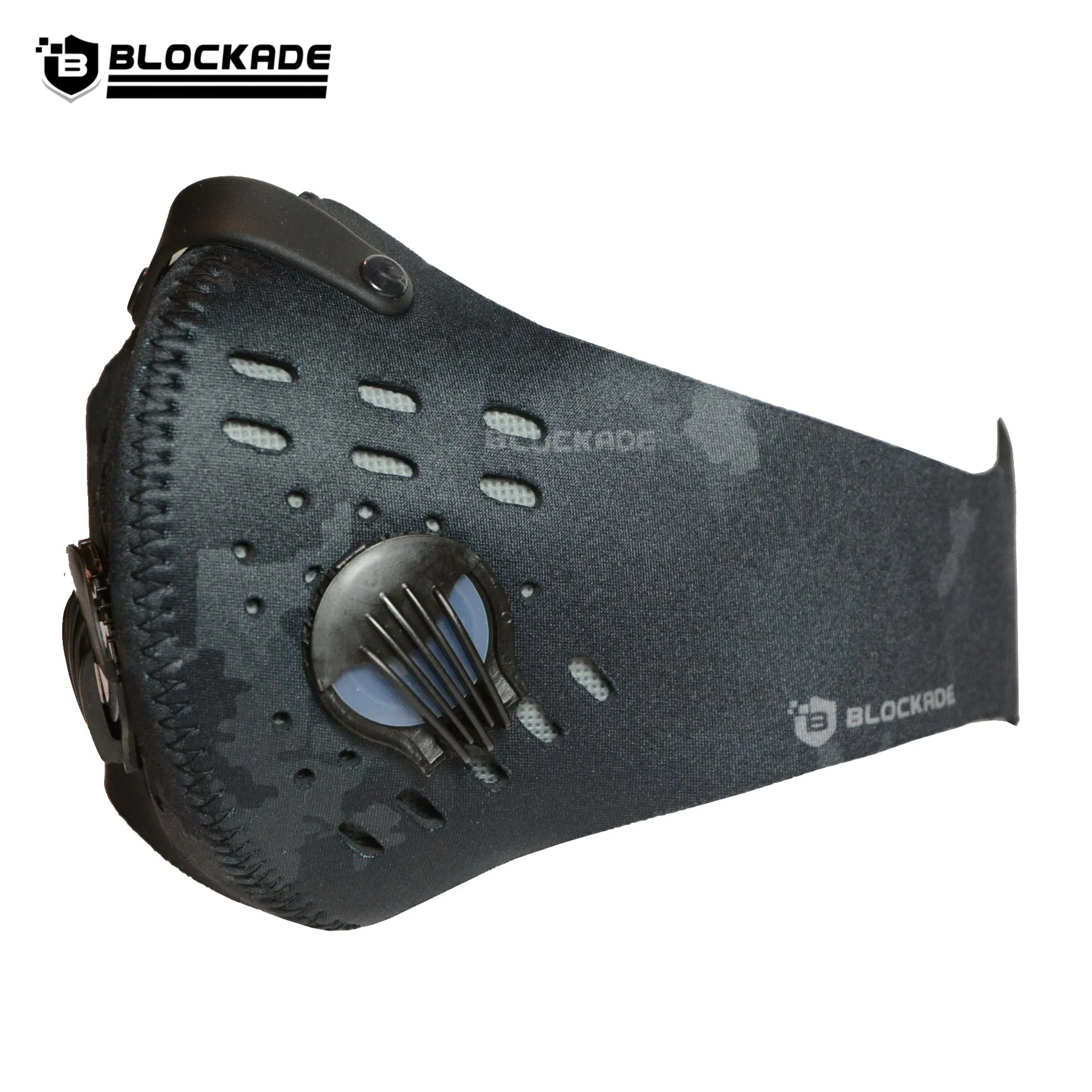 Blockade Face Masks Black Camo Night Ops with replaceable filter  - Free Shipping - Free Pickup - In Stock