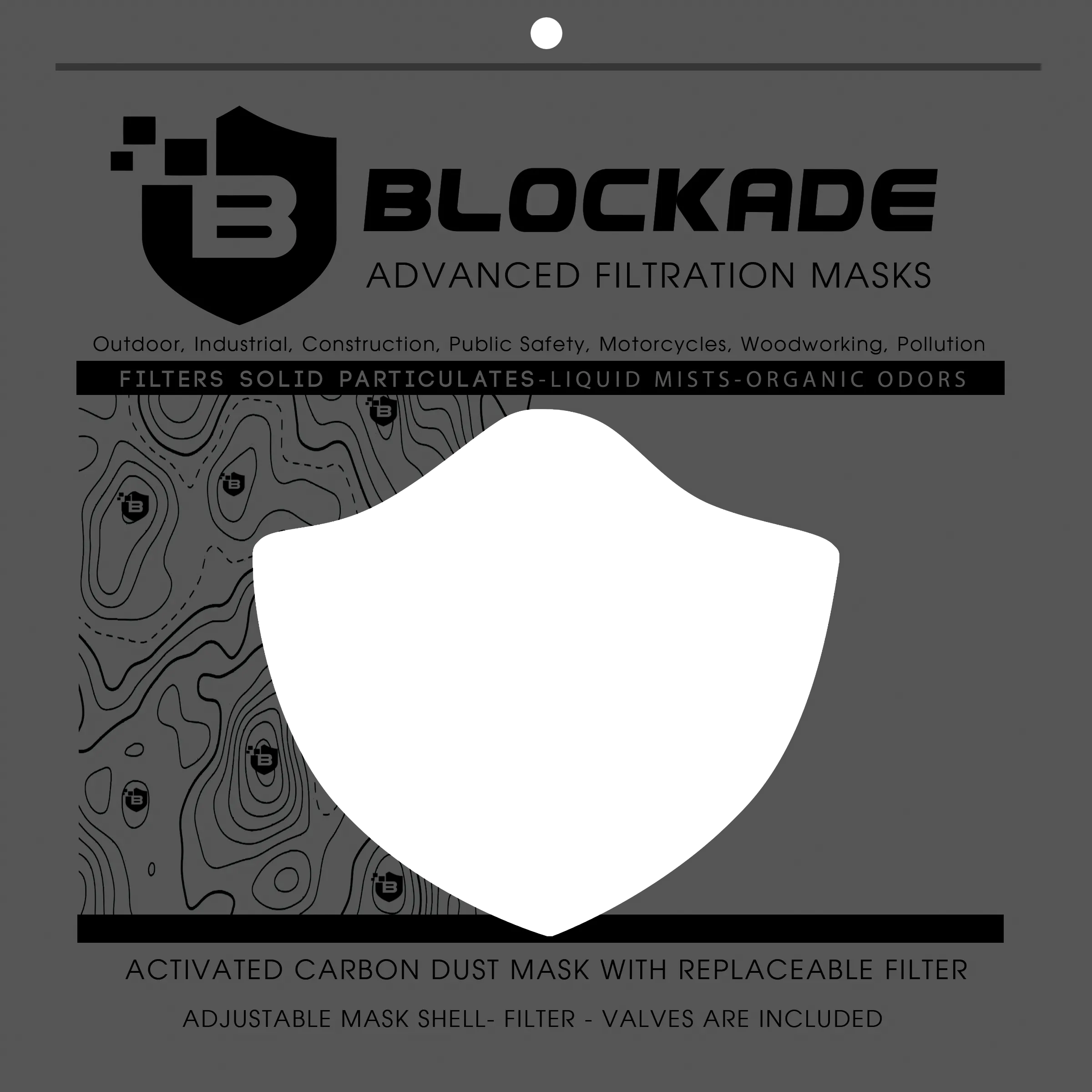 Blockade Face Masks Black Camo Night Ops with replaceable filter  - Free Shipping - Free Pickup - In Stock