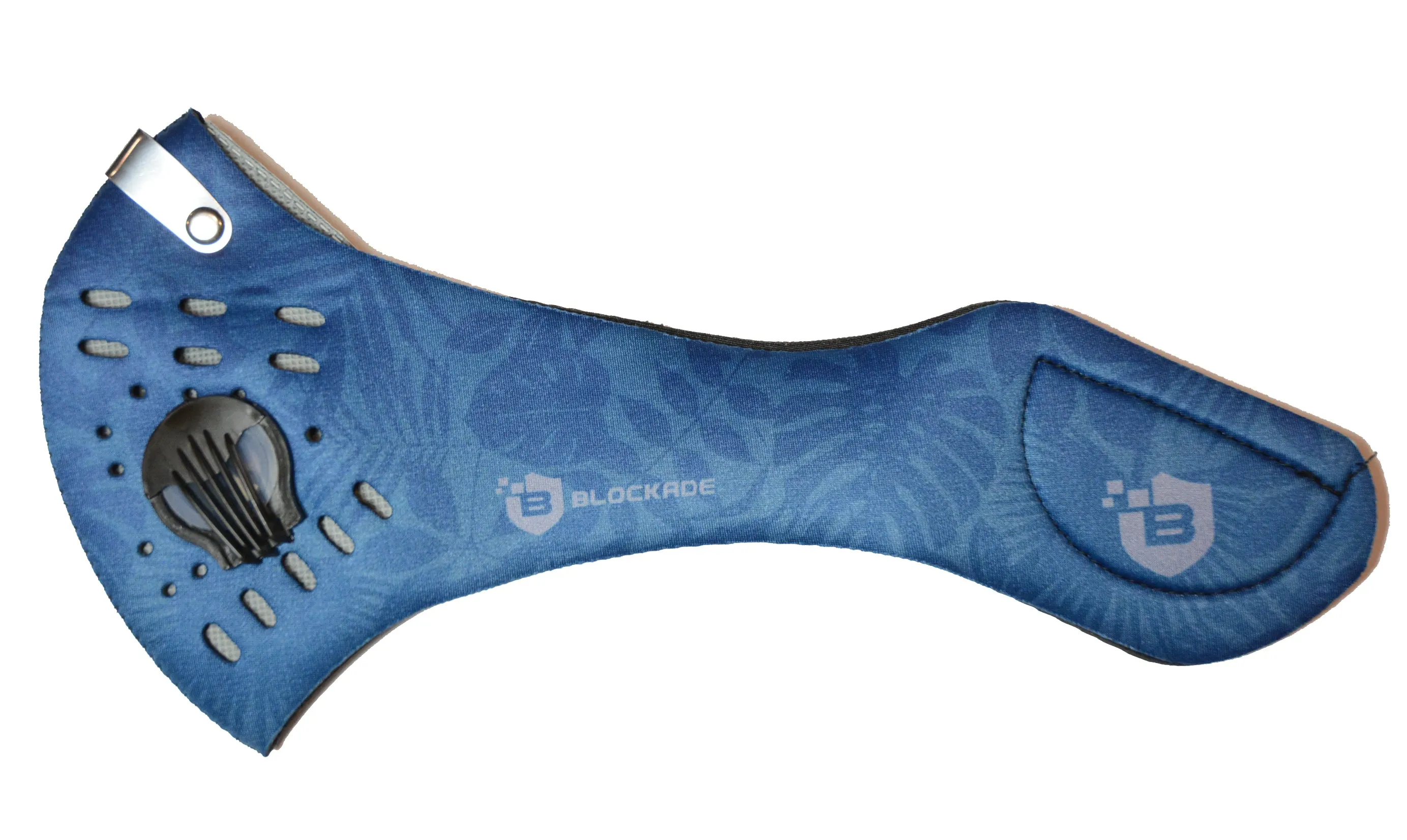 Blockade Face Masks Blue Floral Neoprene Mask with KN95 Filter - Free Shipping