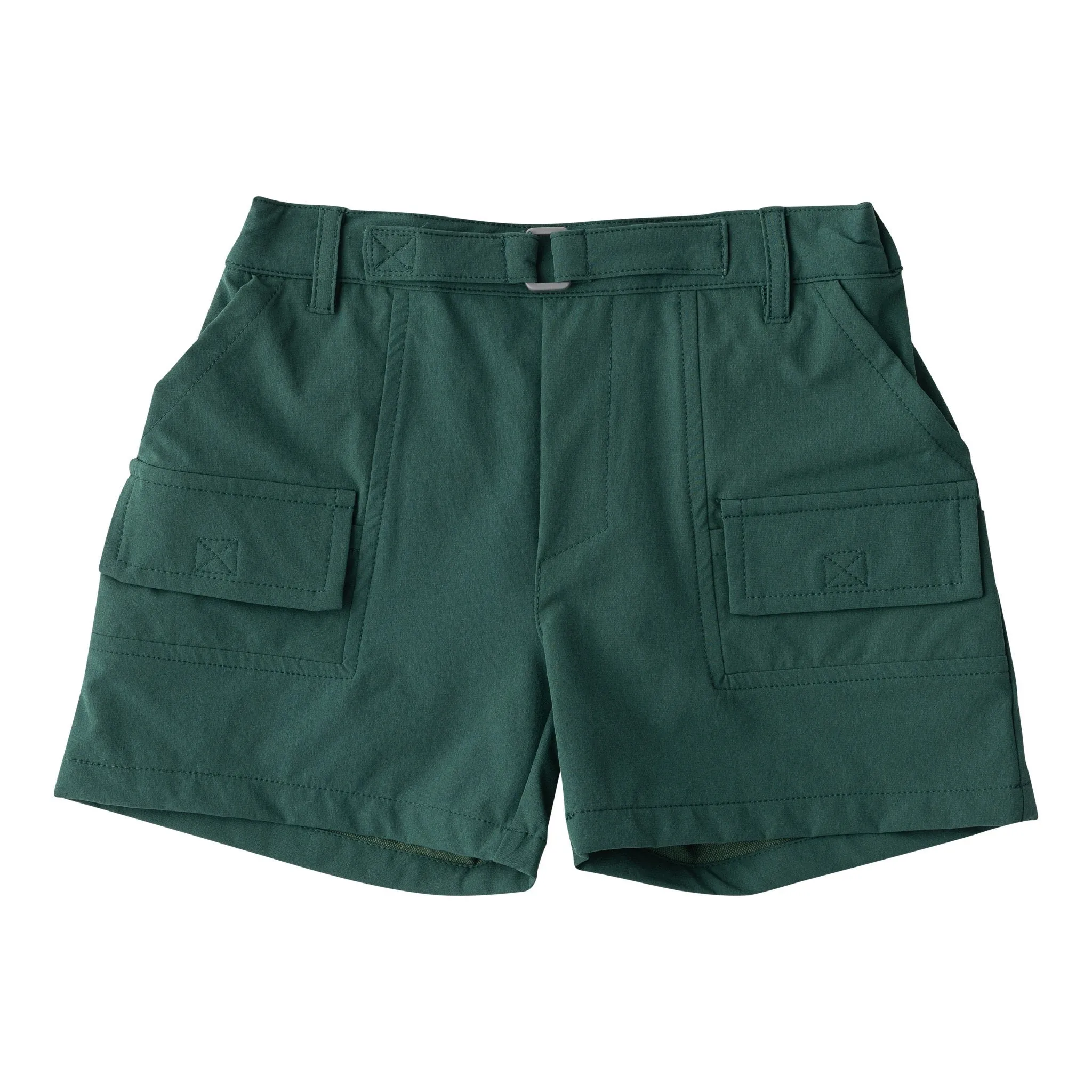 Boy's Inshore Performance Short in Posy Hunter Green