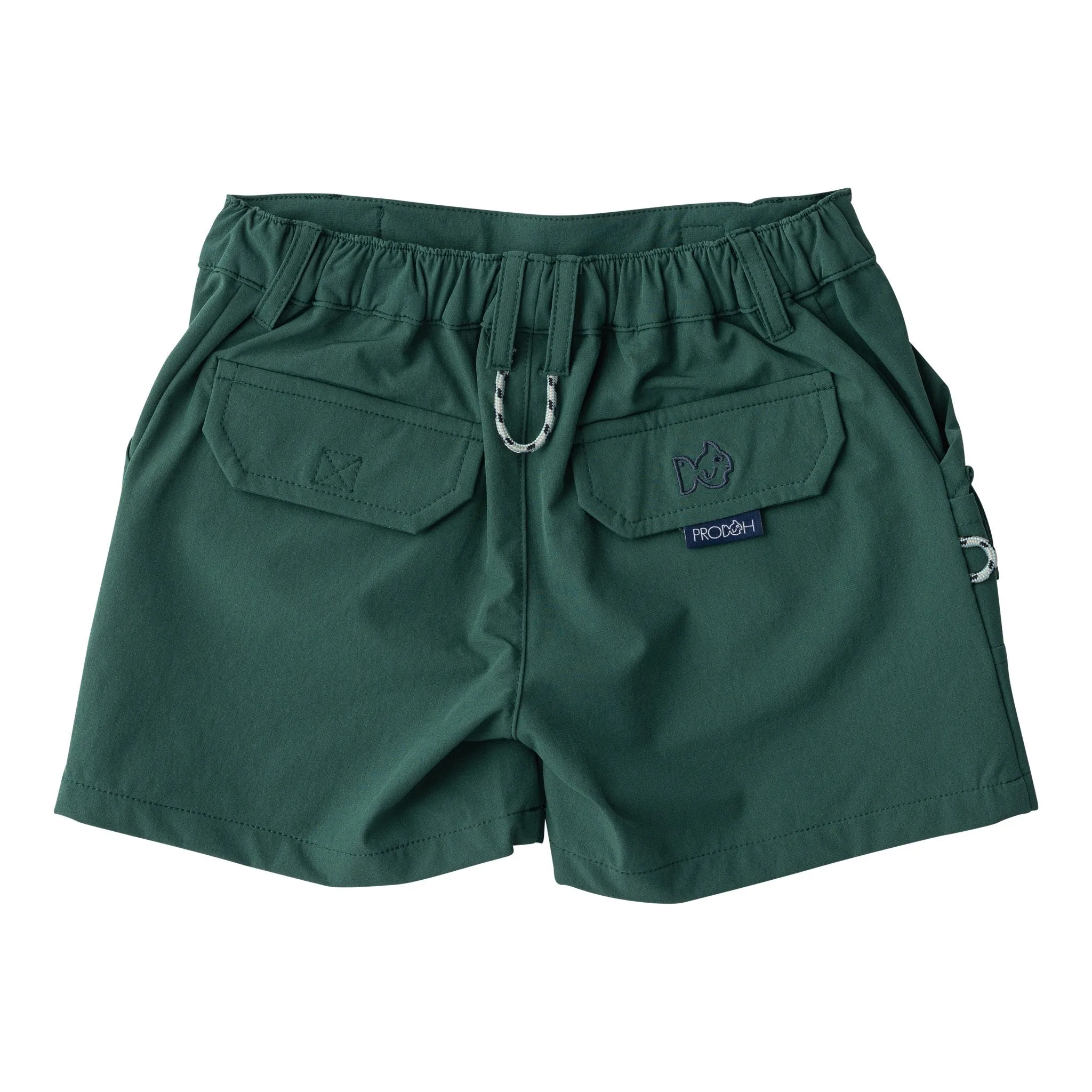 Boy's Inshore Performance Short in Posy Hunter Green