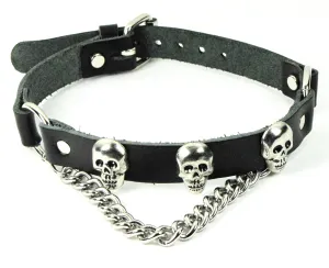 BS17-SK1  Boot Strap - Skull (Pair)