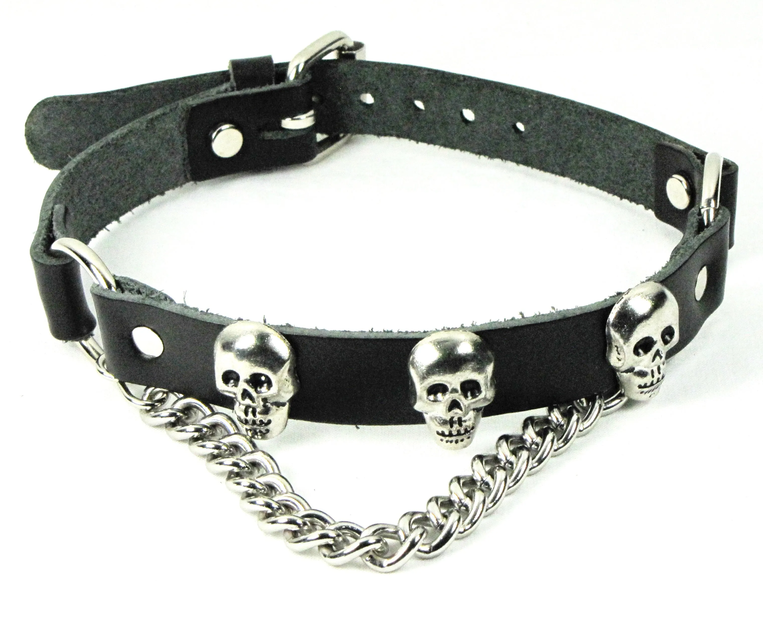 BS17-SK1  Boot Strap - Skull (Pair)