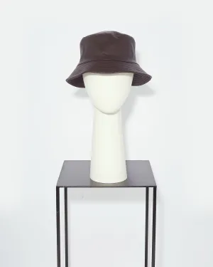 Bucket hat in lamb leather