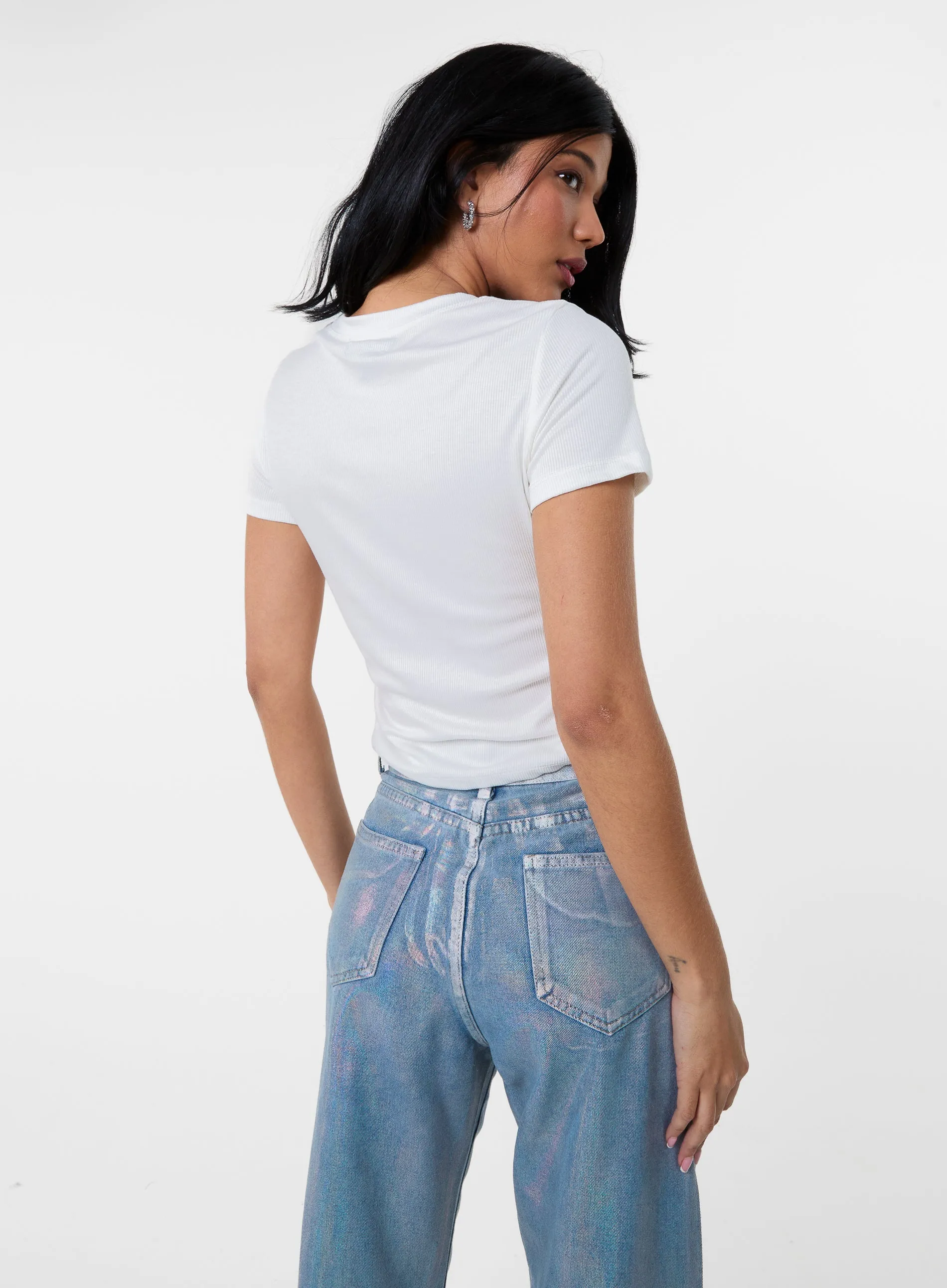 Butterfly Embellished T-Shirt