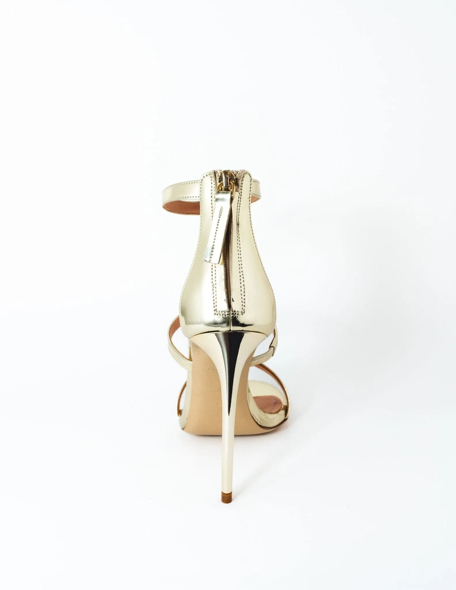 Calypso Strap Heel in Gold Specchio