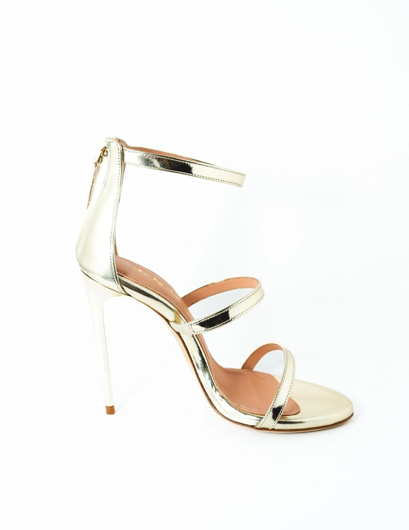 Calypso Strap Heel in Gold Specchio