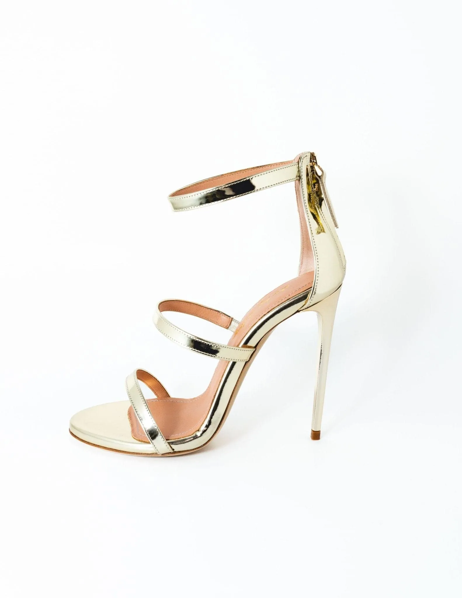 Calypso Strap Heel in Gold Specchio