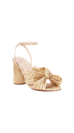 Camellia Knot Mule - Gold