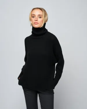 cashmere turtleneck - black