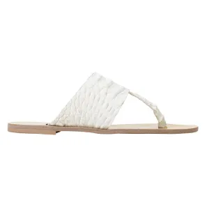 Cefalonia: T strap thong - Croc White