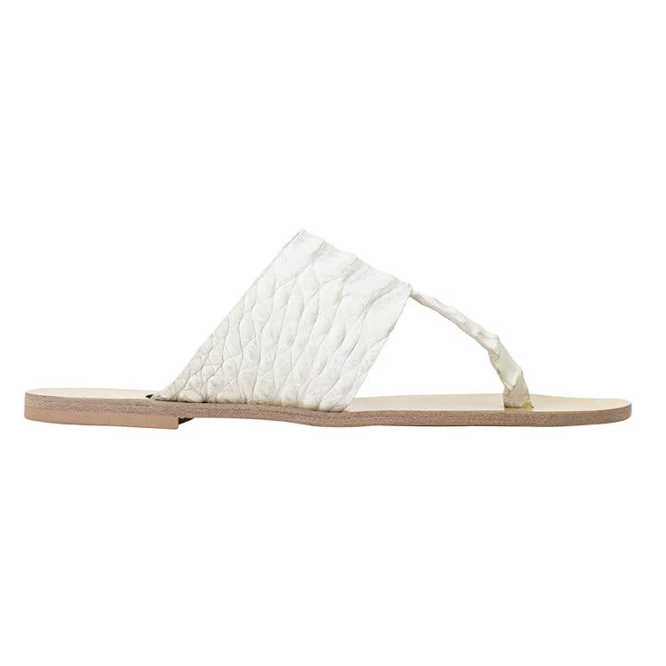 Cefalonia: T strap thong - Croc White