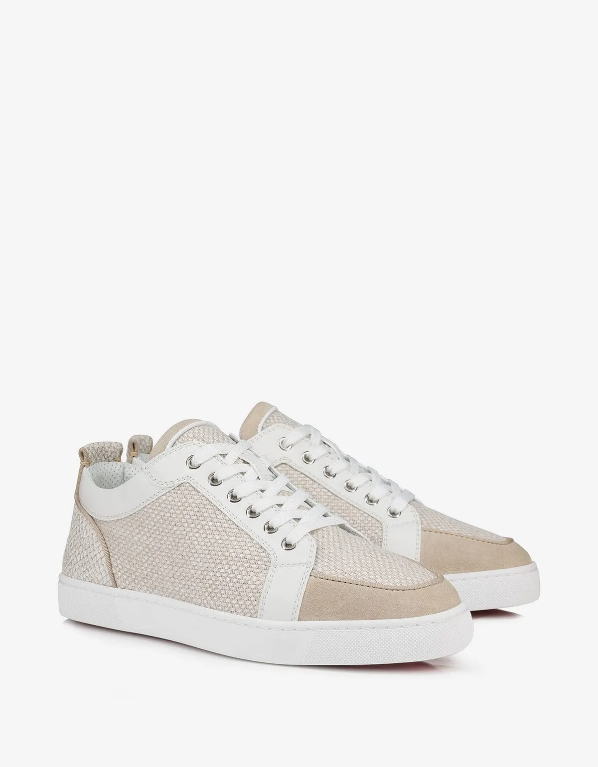 Christian Louboutin Rantulow Natural Brown Trainers -