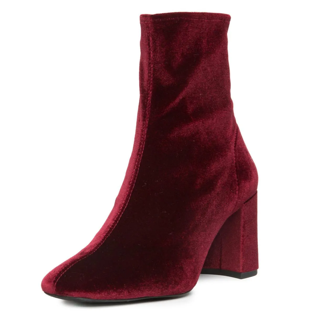 Cienega-Lo Burgundy Velvet Heeled Booties