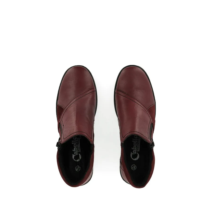 CP462-18 - BURGUNDY COMBO LEATHER