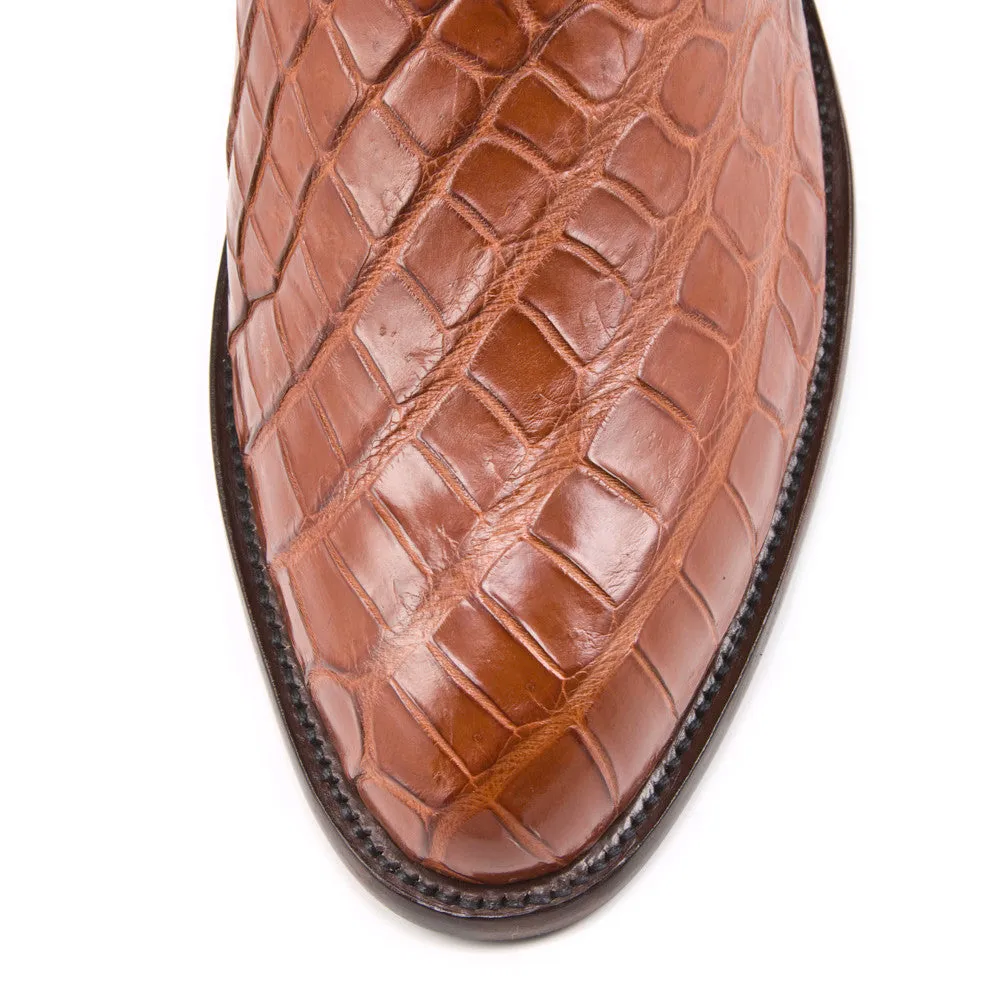 Crocodile Full 12" Round Toe - Cognac